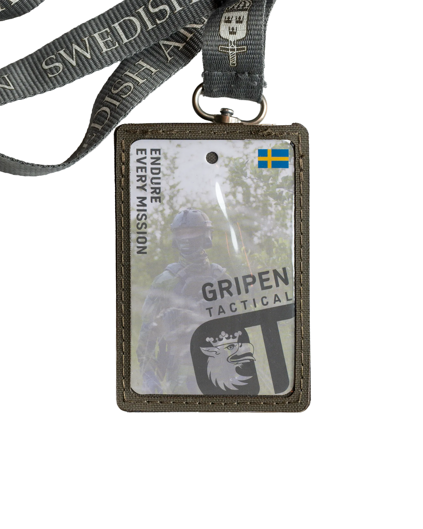 Framsidan av ClearPass id-hållare
