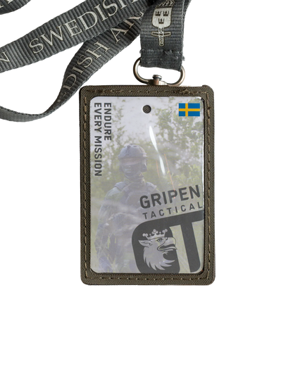 Framsidan av ClearPass id-hållare