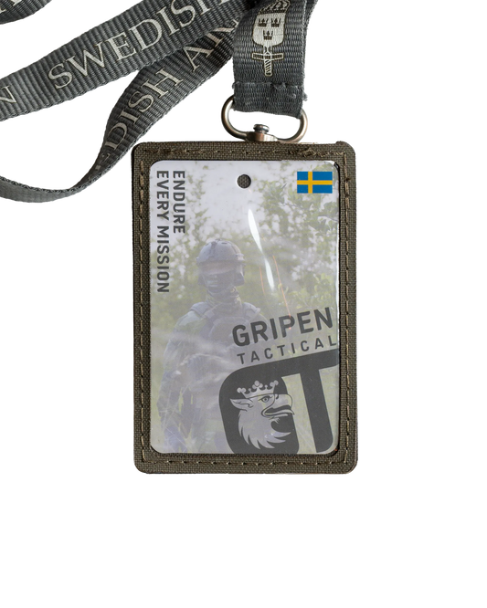 Framsidan av ClearPass id-hållare